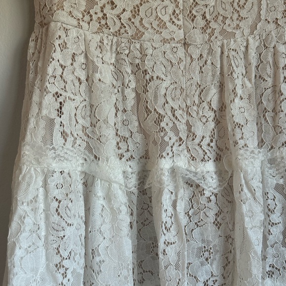 Lulus elegant Lace Off-Shoulder White Dress - Picture 8 of 8